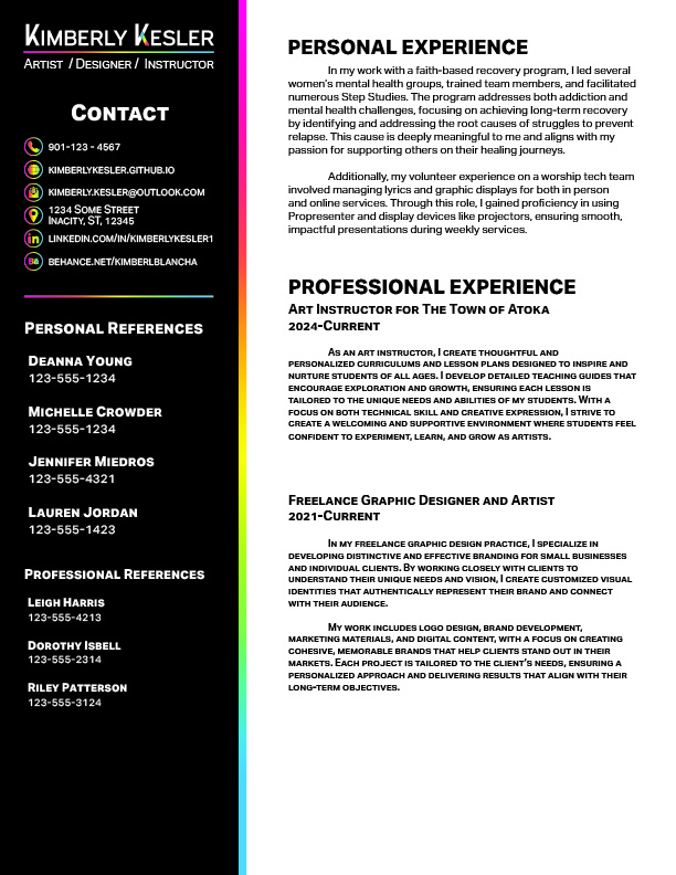 Resume Page 3